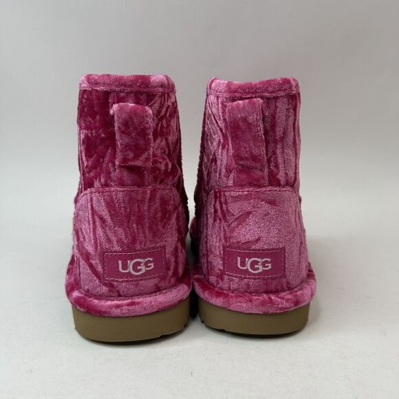 UGG Classic Mini II Pink 3 Velvet Boot “Raspberry Wool” 2023 - Picture 4 of 5